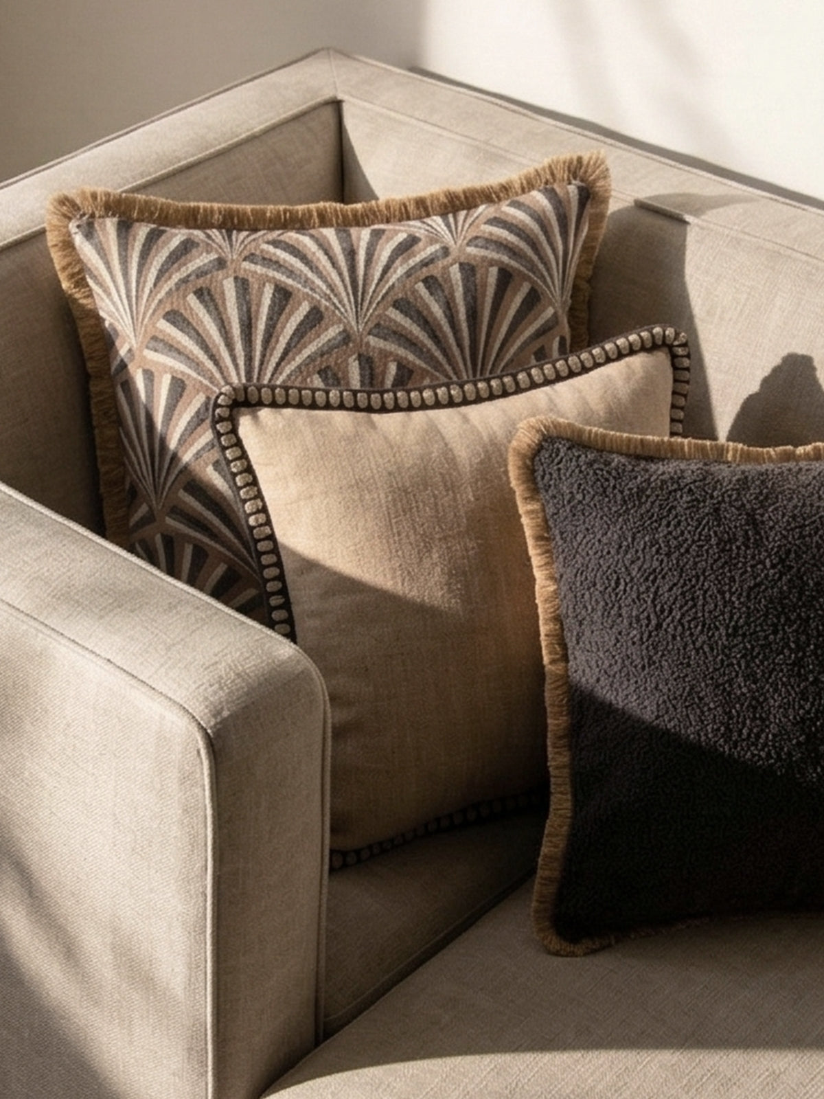 Twill Onyx Cushion Cover