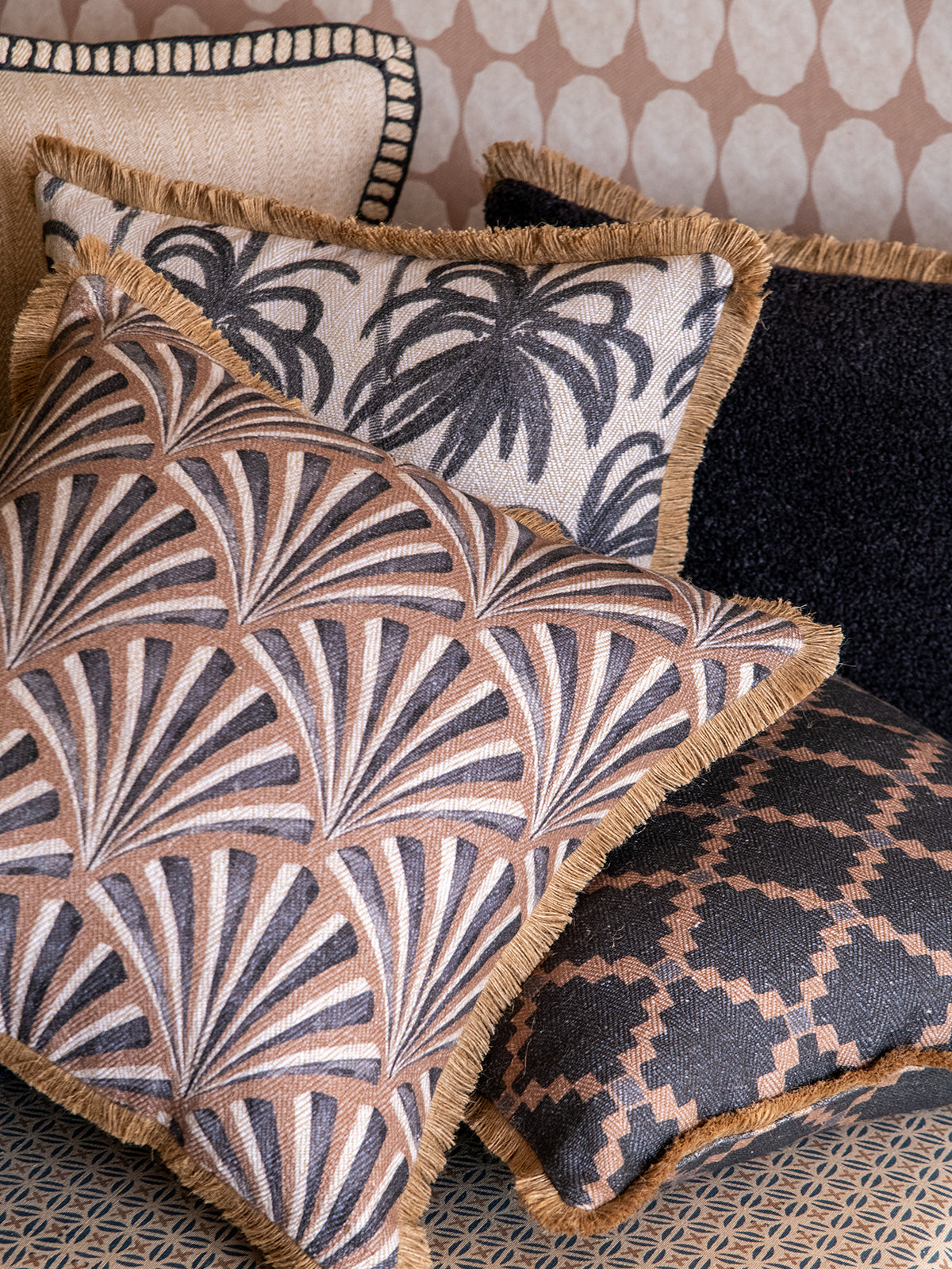 Sunfold Shells Cushion Cover (Ochre)