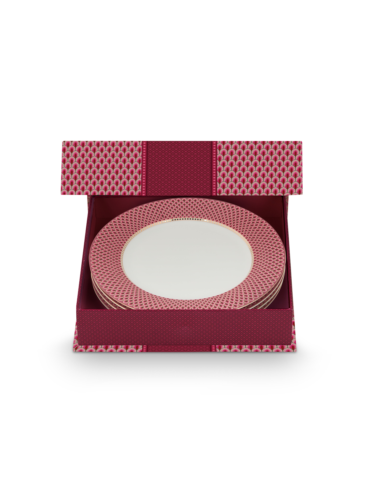 Flower Festival Pink Dinner Plate Box (Set of 4)