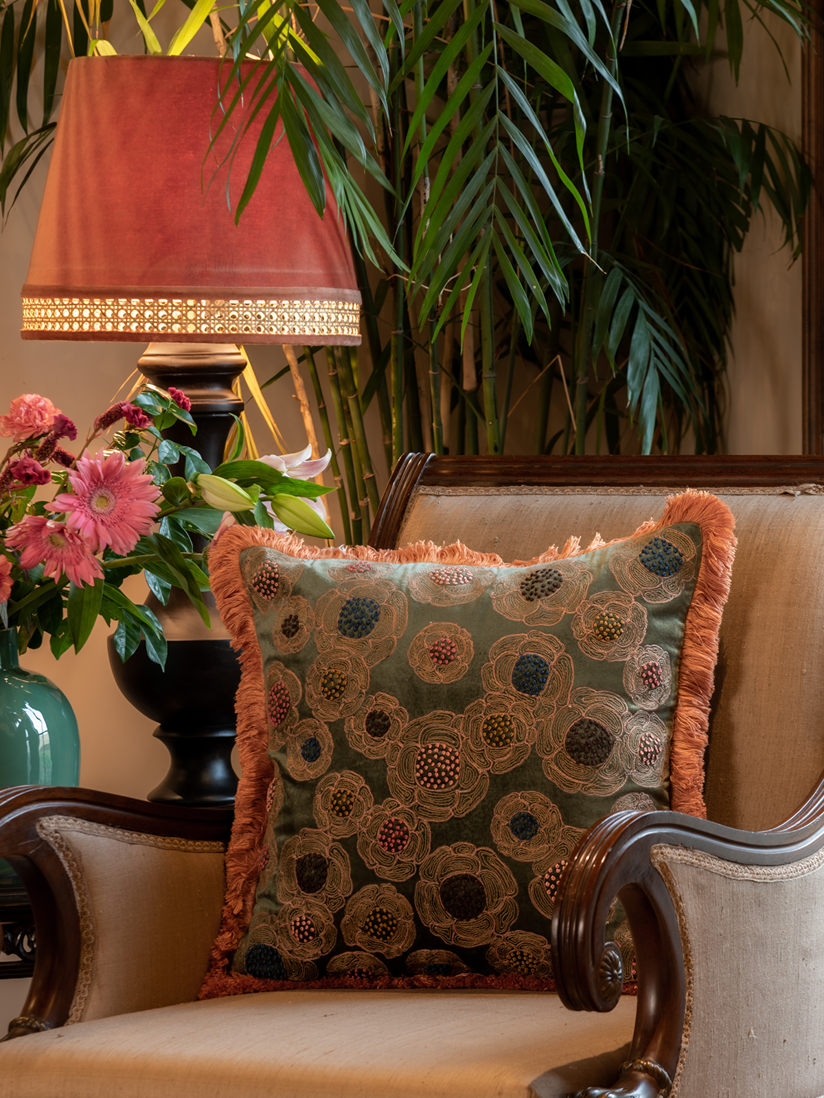 Galaxy Cushion Cover (Green)