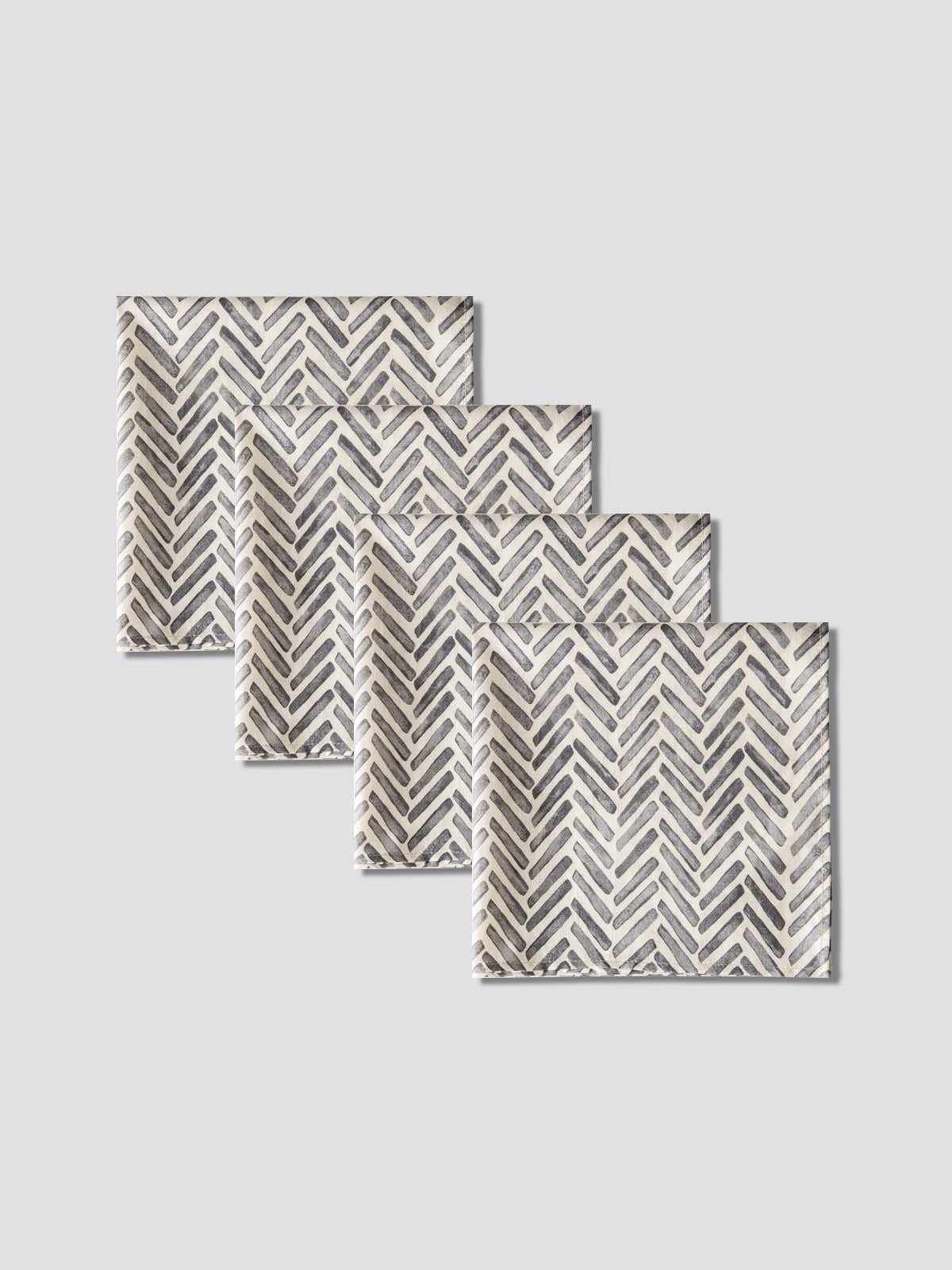 Chevron Joy Napkin (Stone) - Set of 4