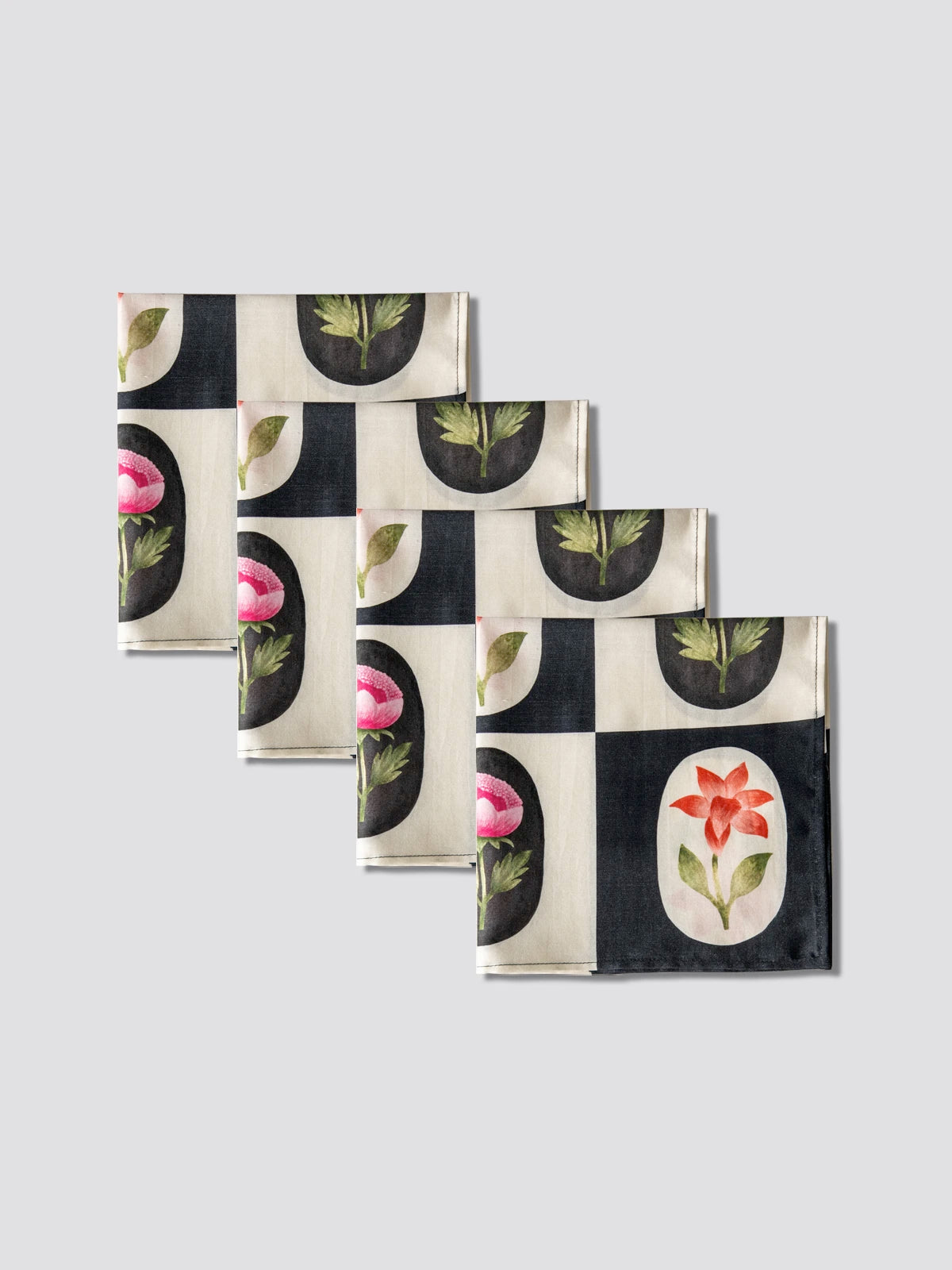Petal Poise Napkin (Onyx) - Set of 4