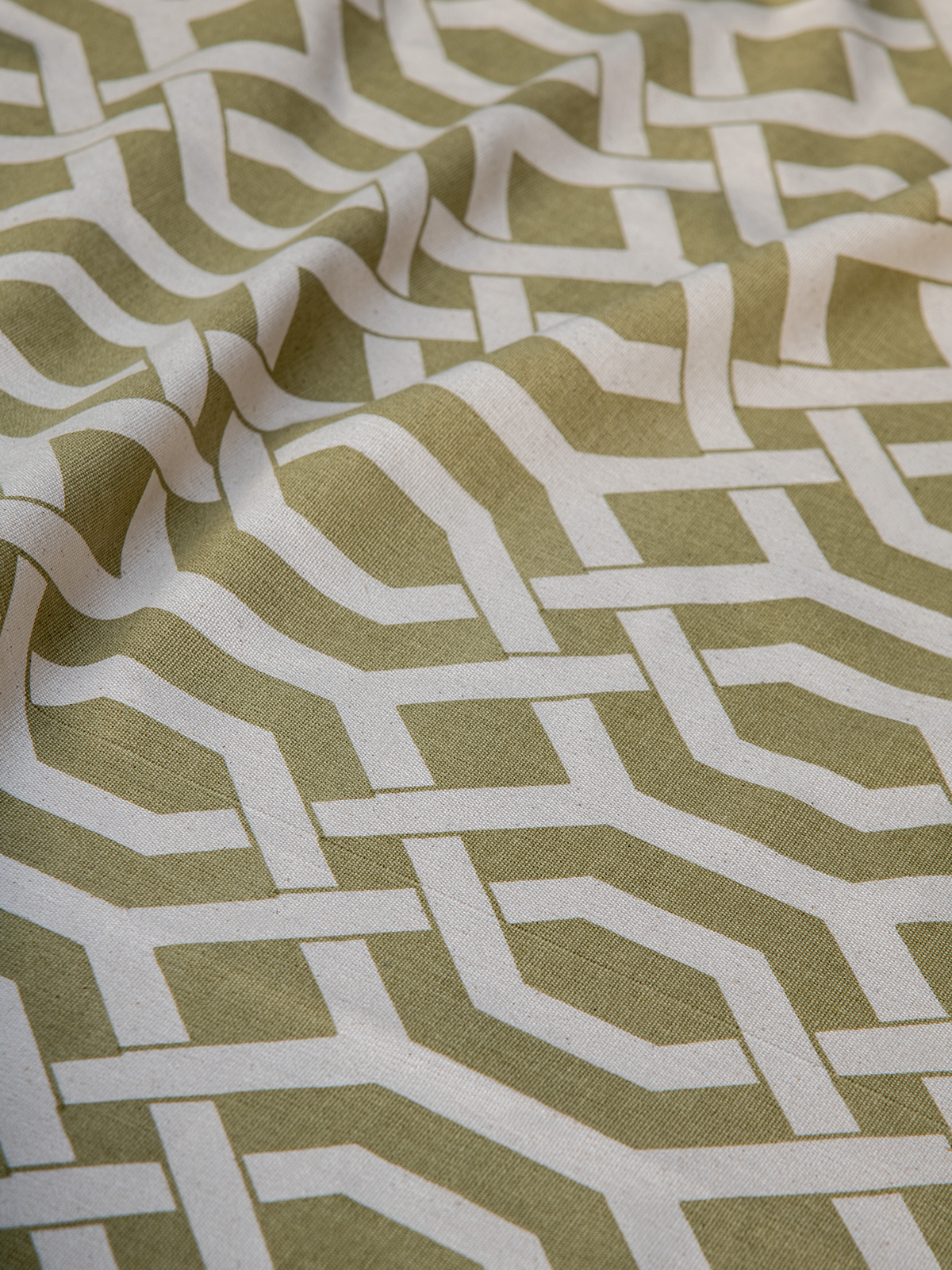 Geometric Grill (Khaki Green) - Sample
