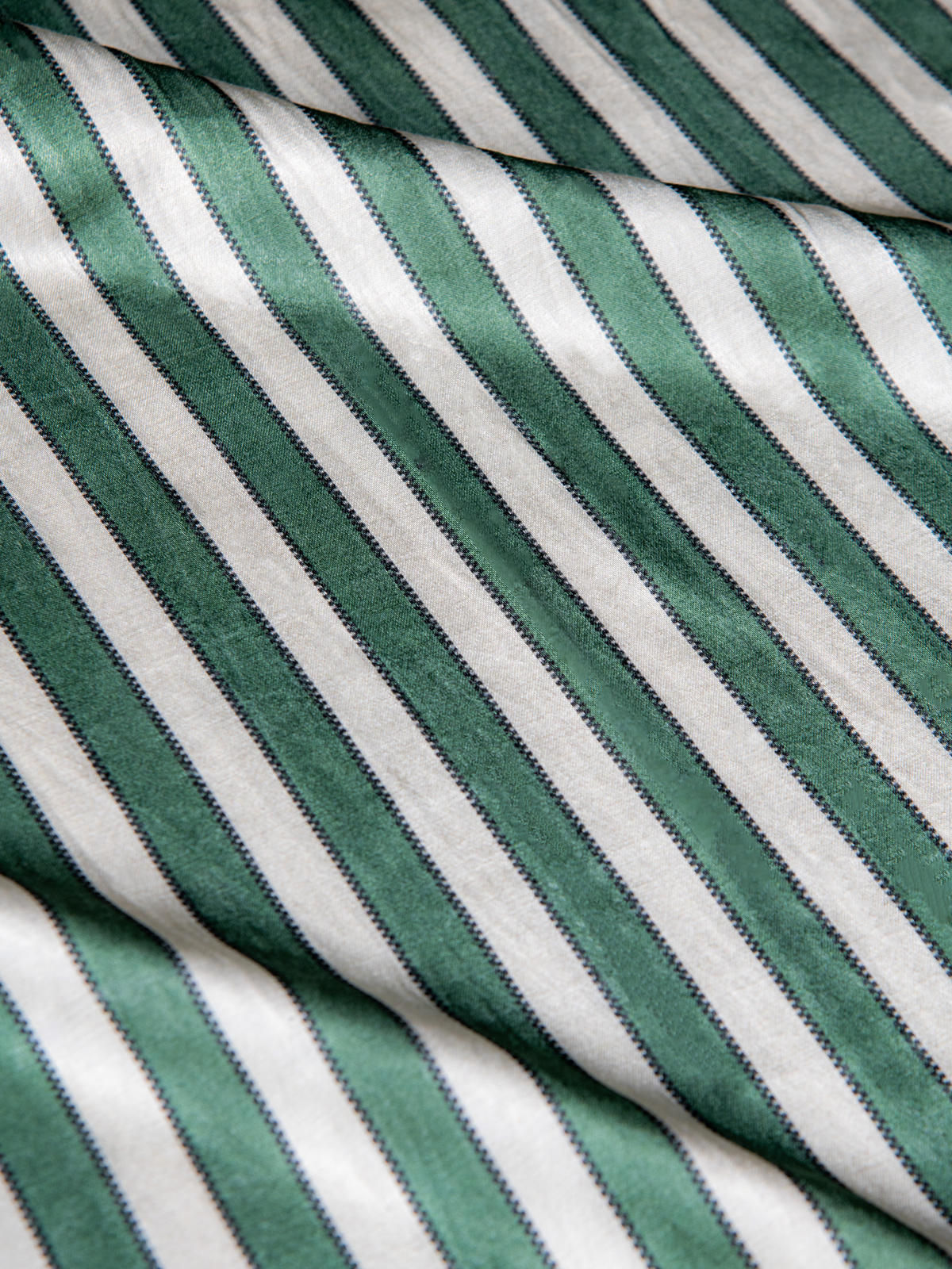 Mashru Stripes (Moss) - Sample