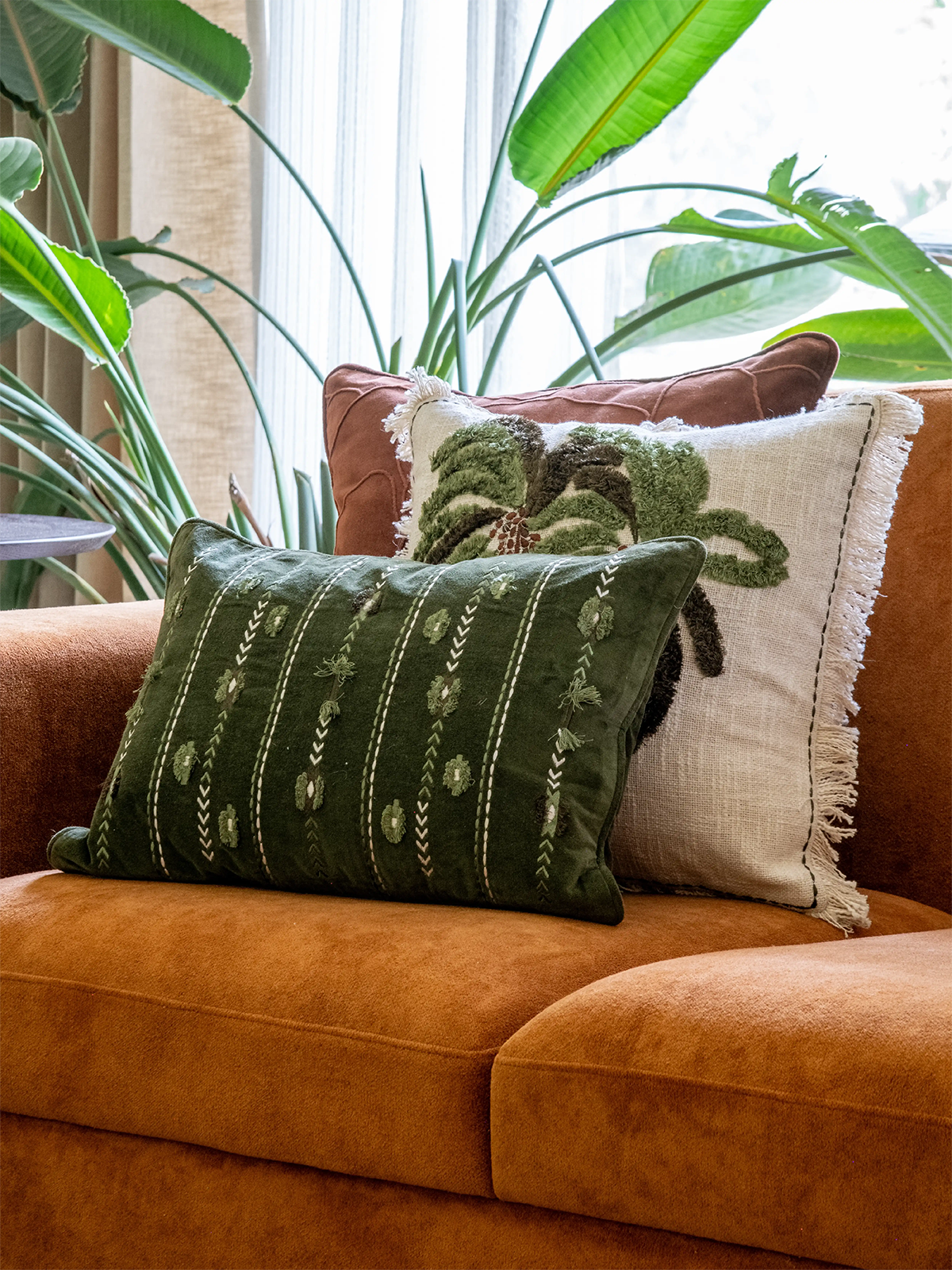 Couch Moss Green Cushion Terra Twig Cushion Cover (Moss)