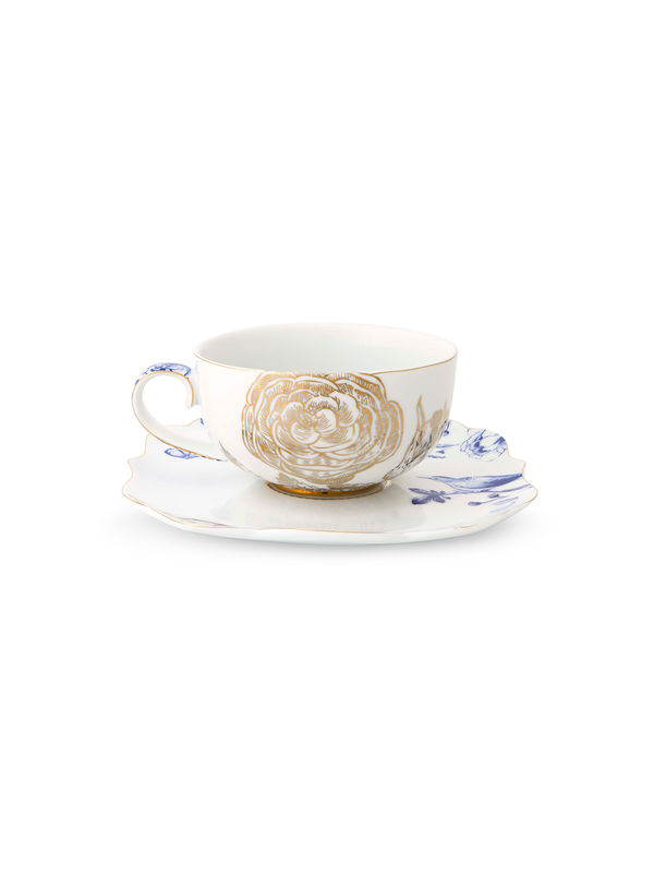 Royal White Cup and Saucer Set
