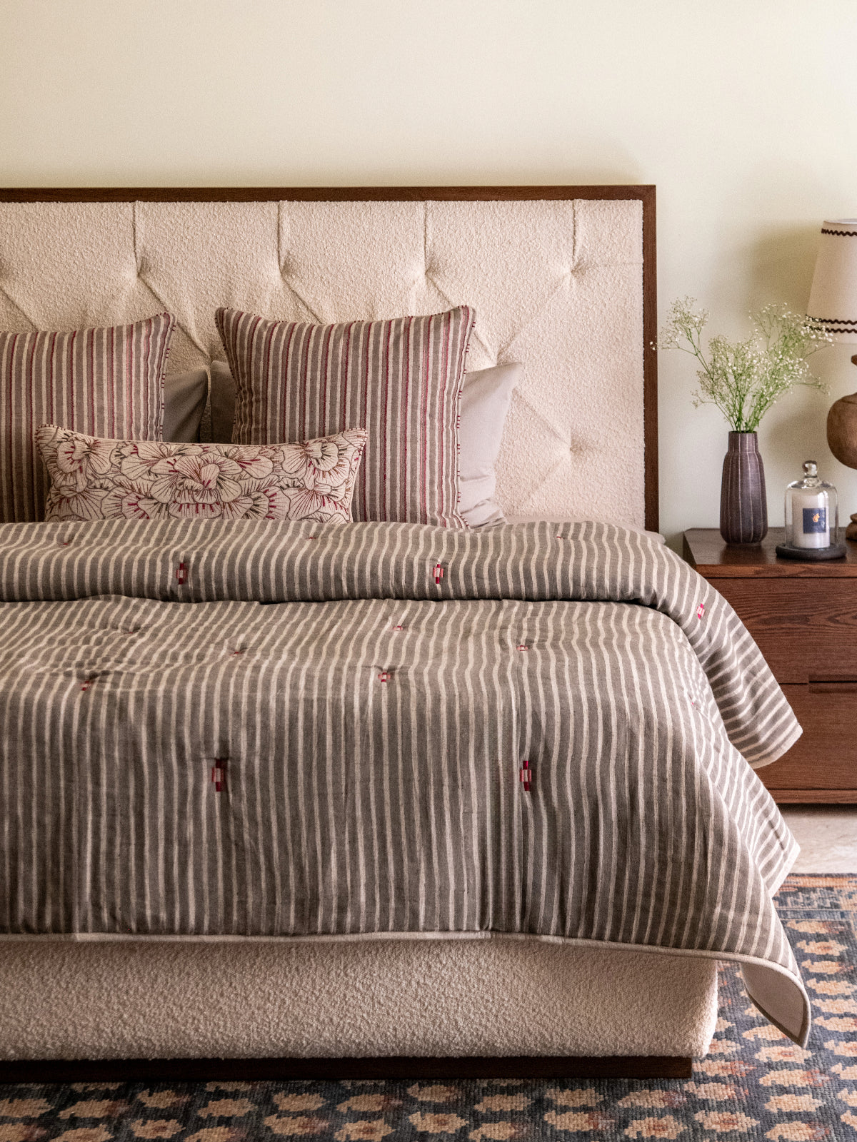 Pinstripe Garden Bedding Set