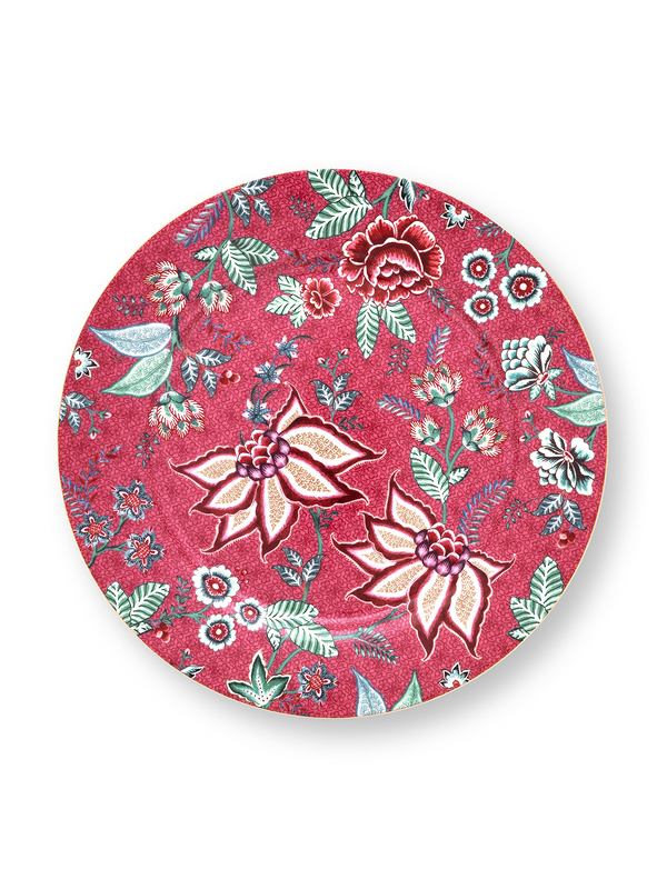 Flower Festival Dark Pink Charger Plate
