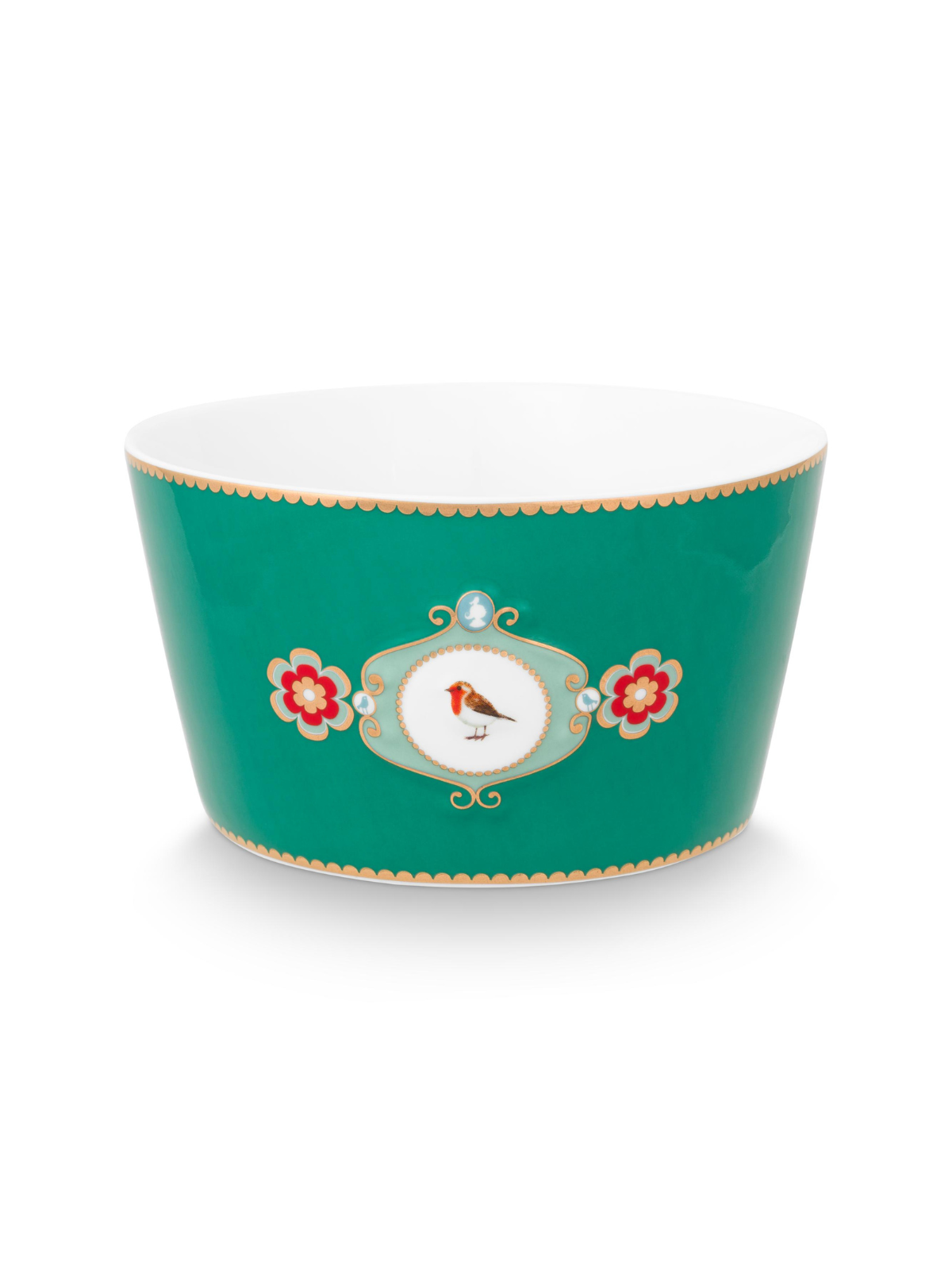Love Birds Medallion Bowl - Green