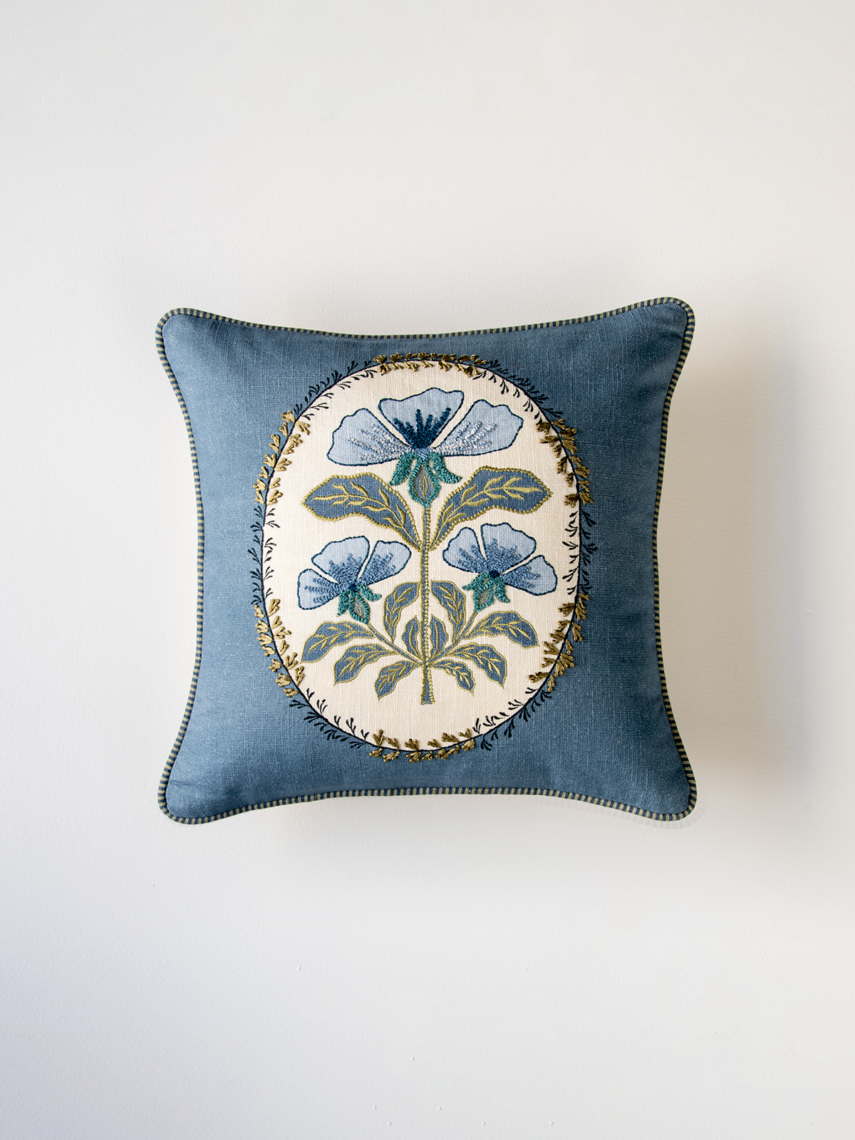 Iris Cushion Cover (Sapphire)