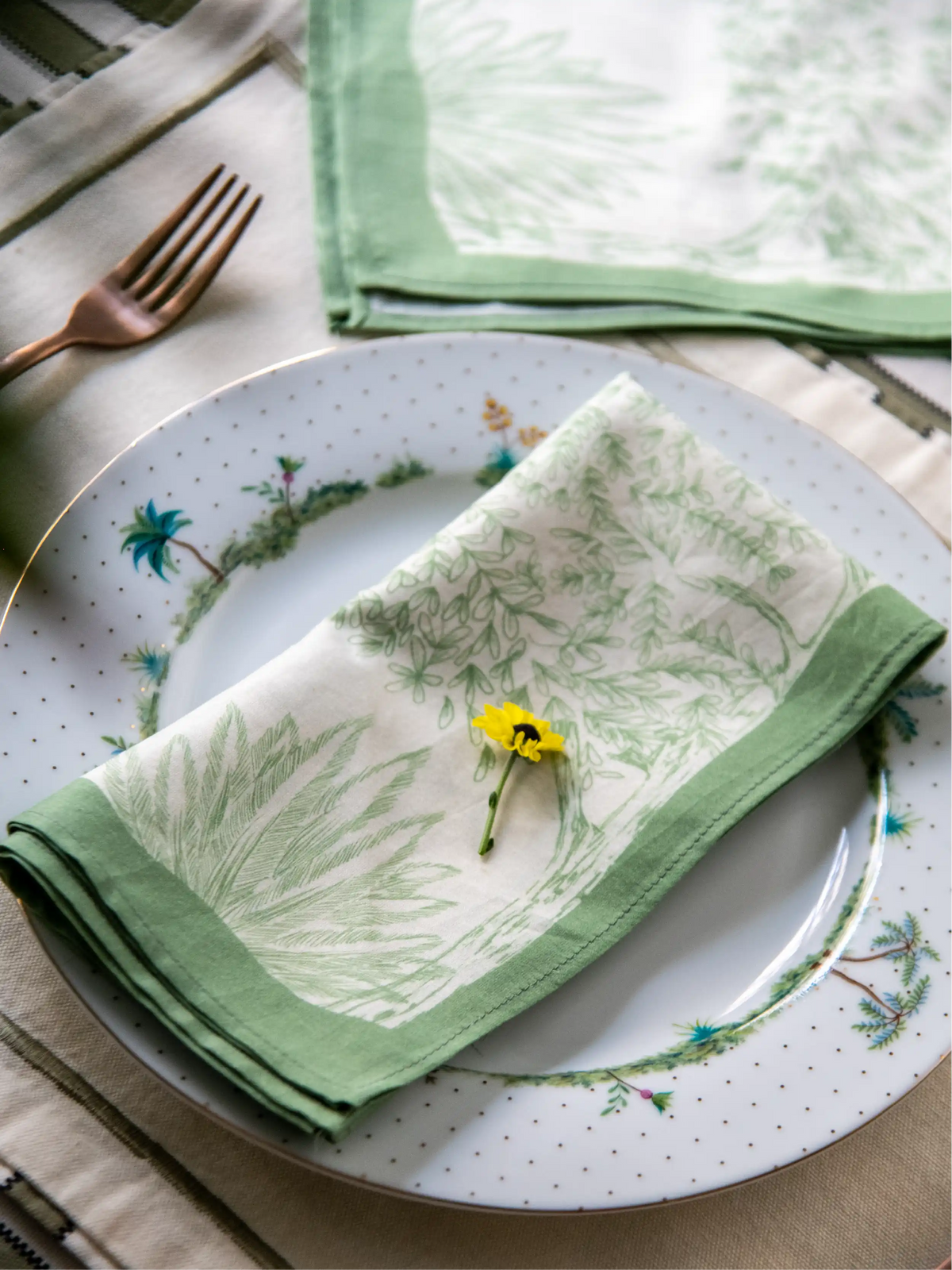 Garden Grace Napkin (Jade) - Set of 4