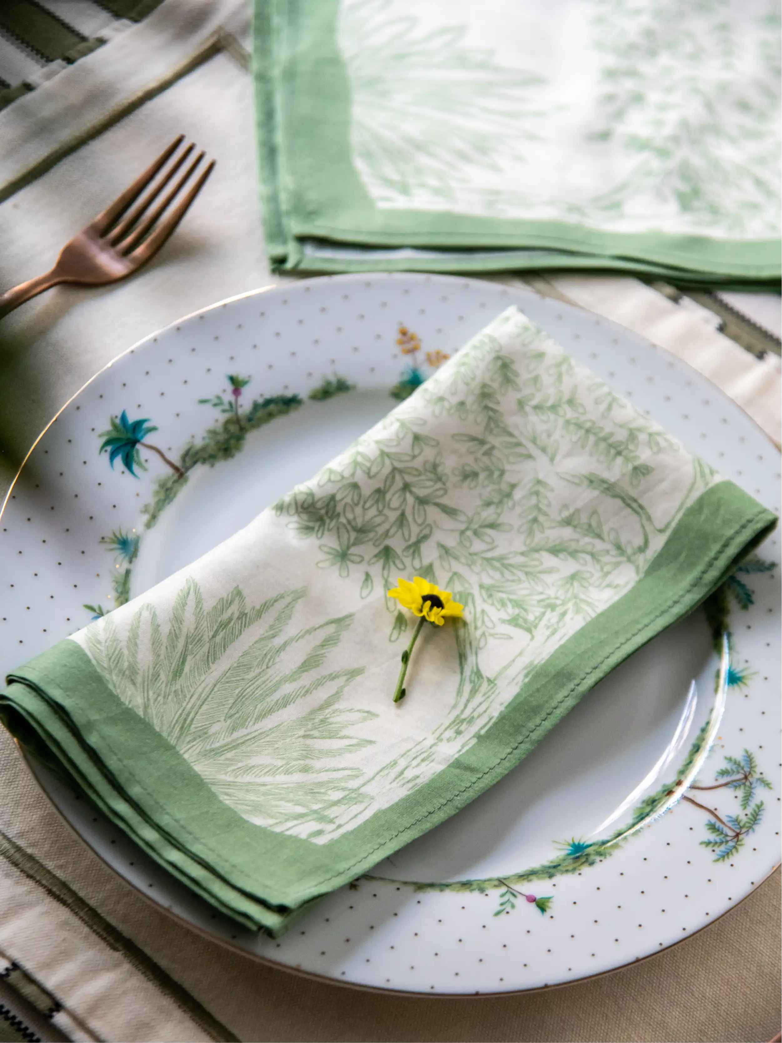 Garden Grace Napkin (Jade) - Set of 4