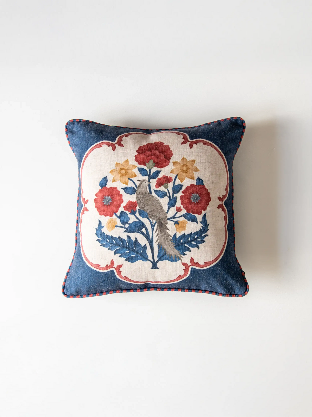 Willow Bird Cushion Cover - Marine