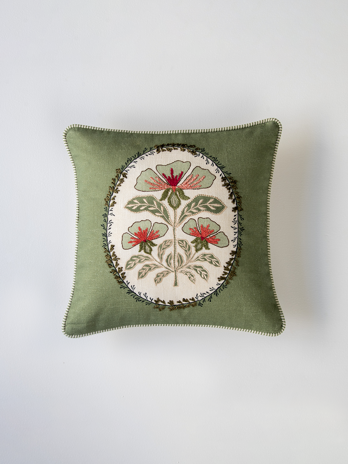 Iris Cushion Cover (Sage)