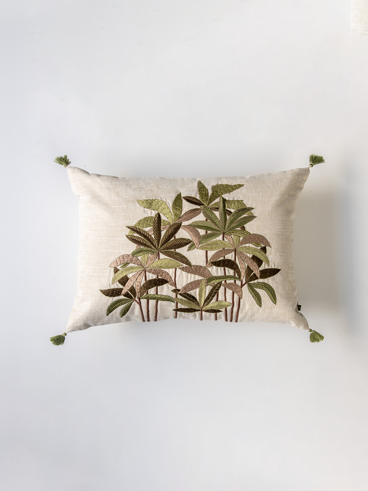 Palm Bloom Cushion Cover (Sage)
