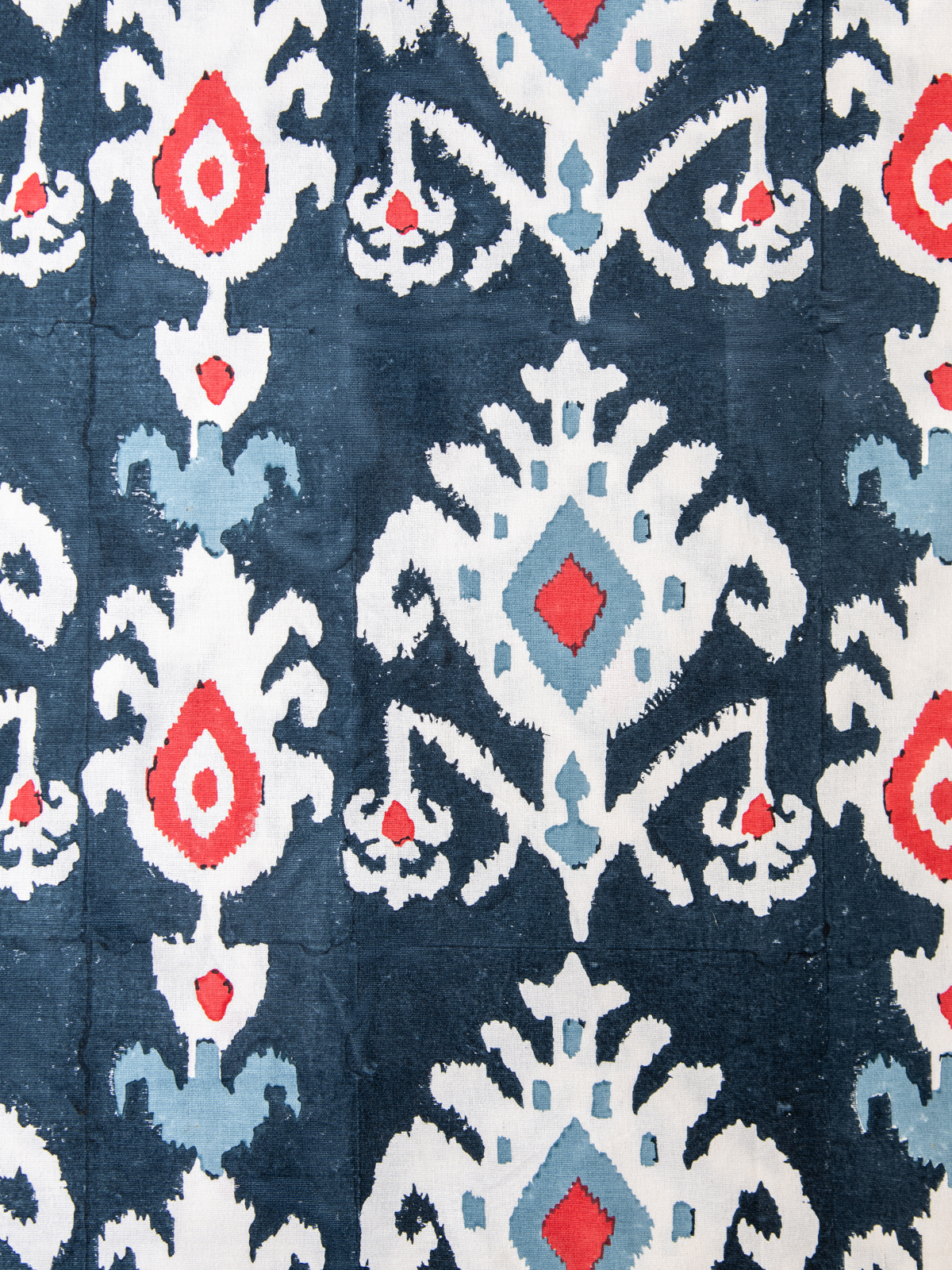 Chair Ikat (Indigo-Crimson) - Sample