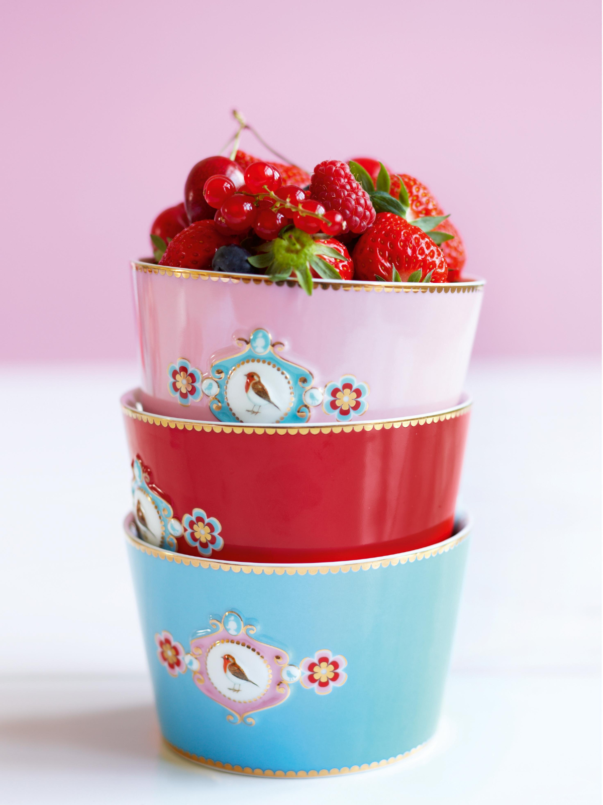 Love Birds Medallion Bowl - Pink