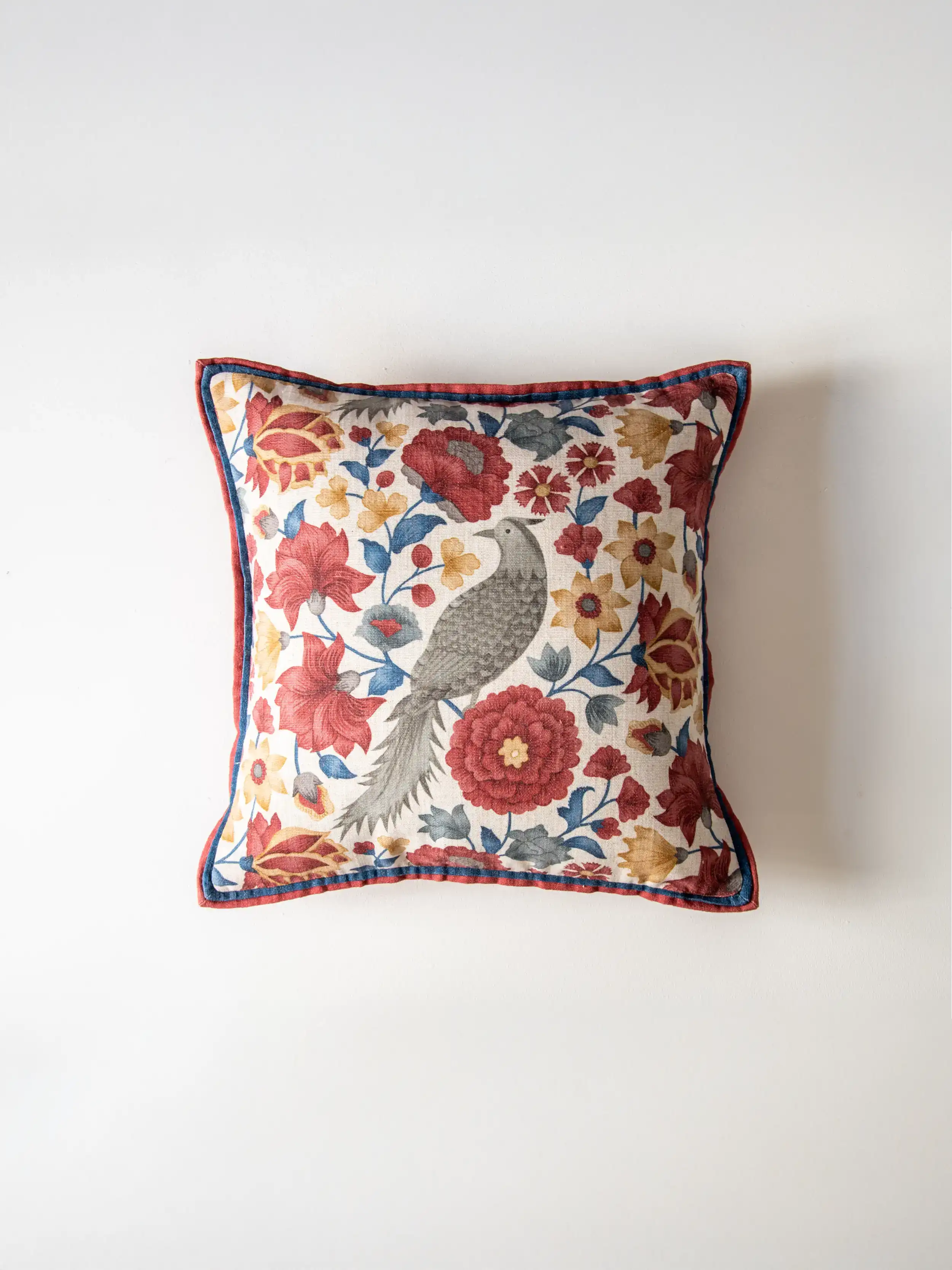 The Song of Spring Cushion Cover - Crimson