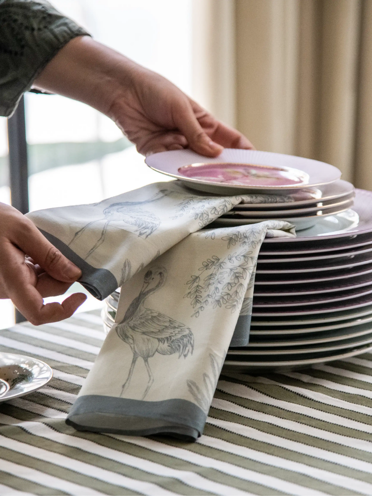 Garden Grace Napkin (Stone) - Set of 4