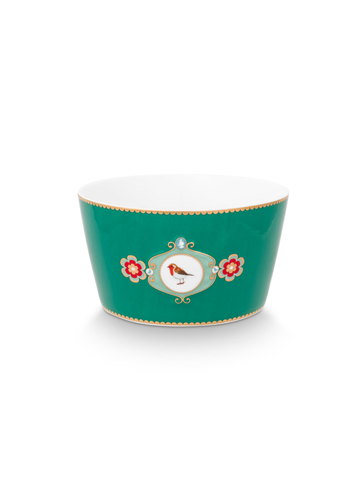 Love Birds Medallion Bowl - Green