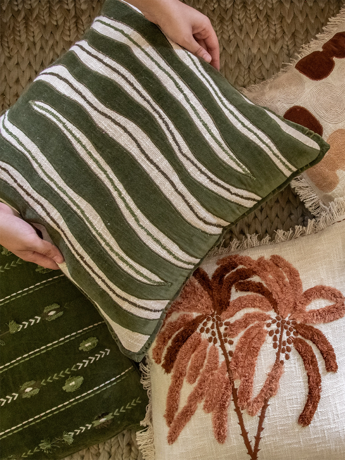 Tide Grove Cushion Cover (Moss)