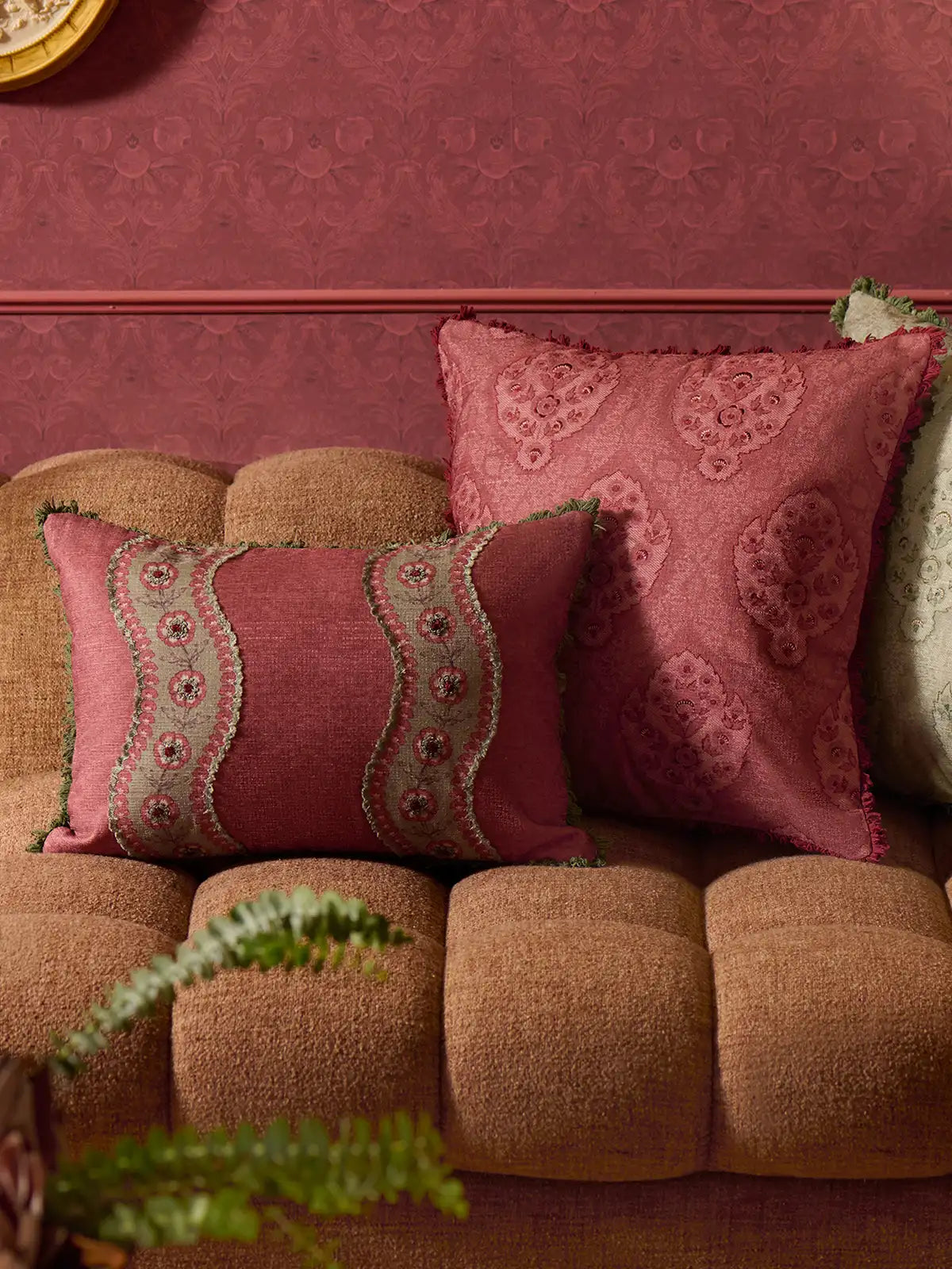 Maison Celeste Cushion Cover (Berry)