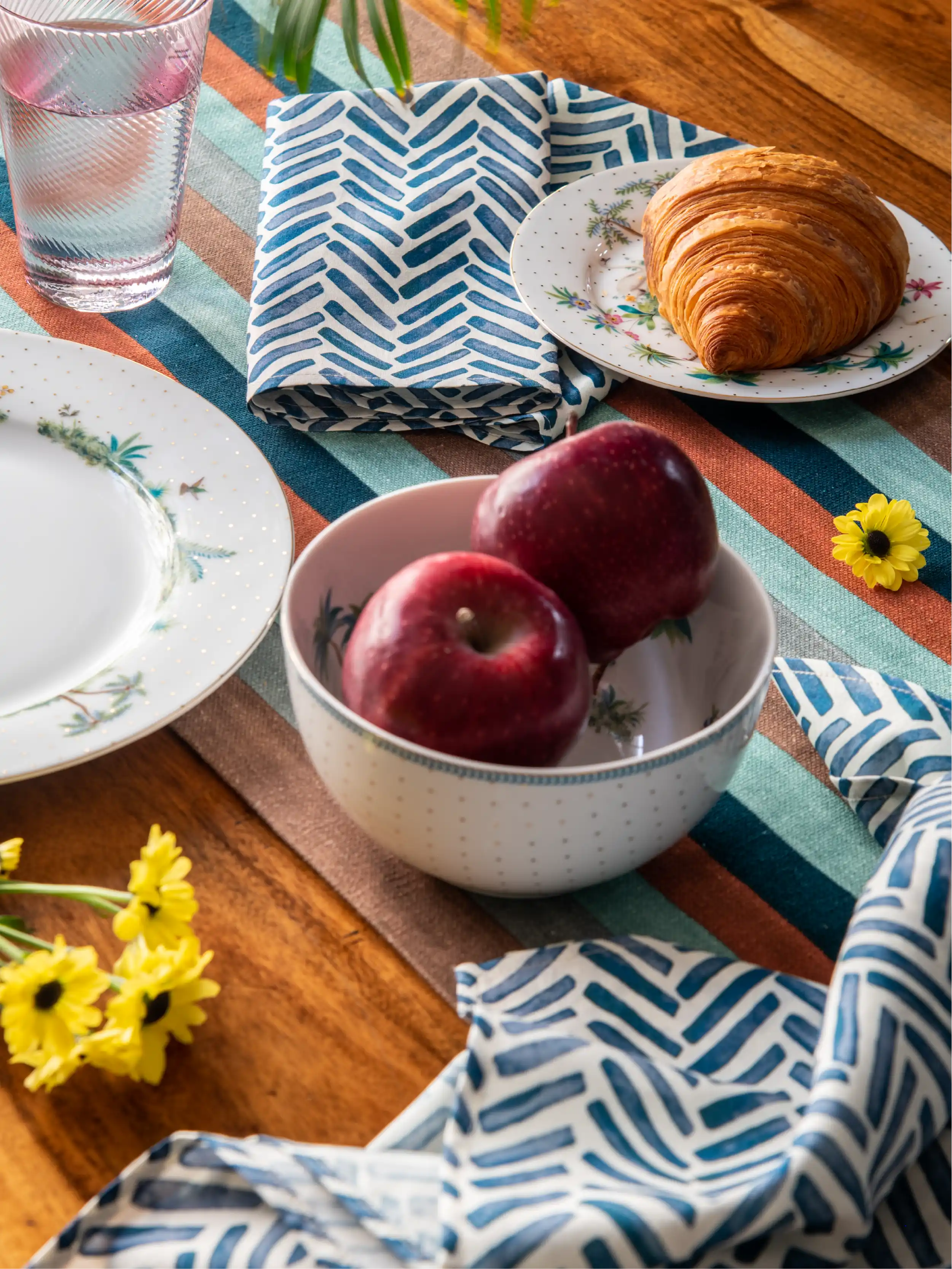 Chevron Joy Napkin (Ink) - Set of 4