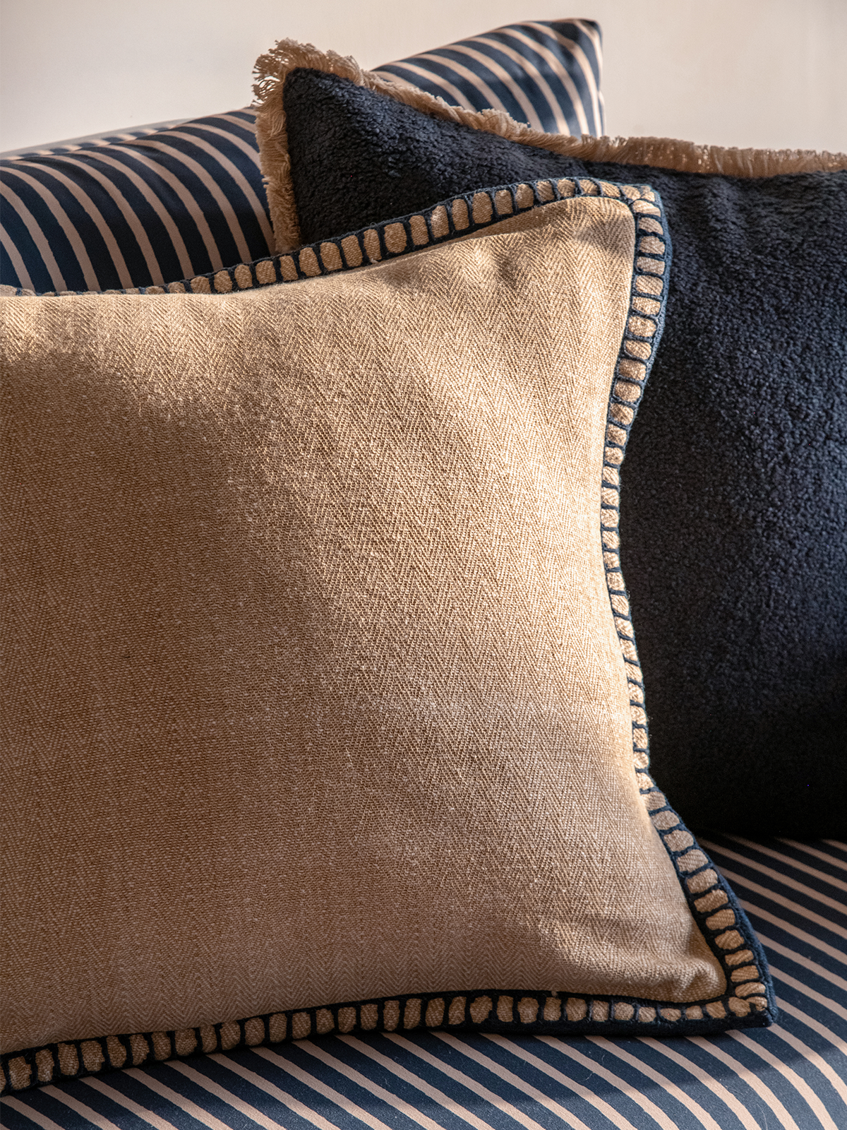 Twill Cushion Cover (Indigo)
