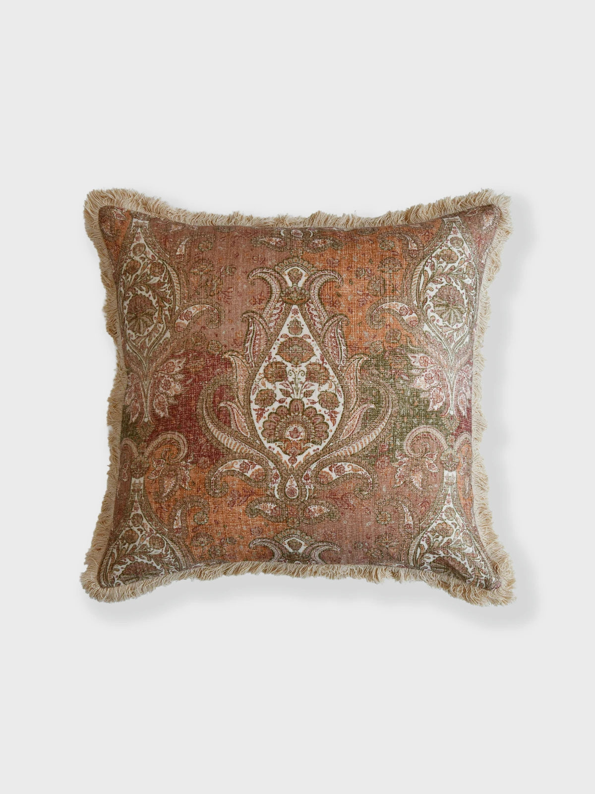 Paisley Manor Cushion Cover (Rust)