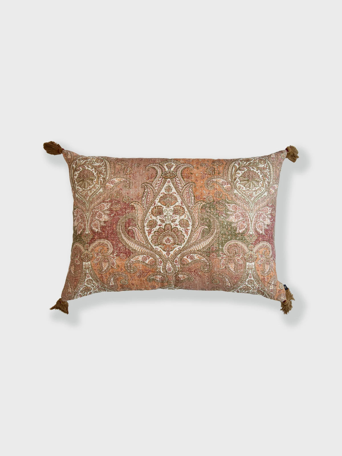 Paisley Manor Lumbar Cushion Cover (Rust)