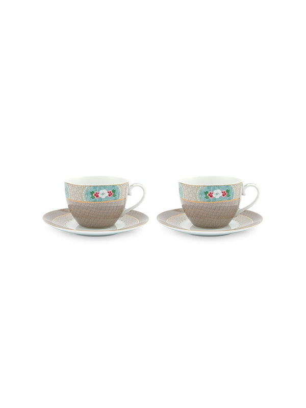 Blushing Birds Cups & Saucers (Set of 2)