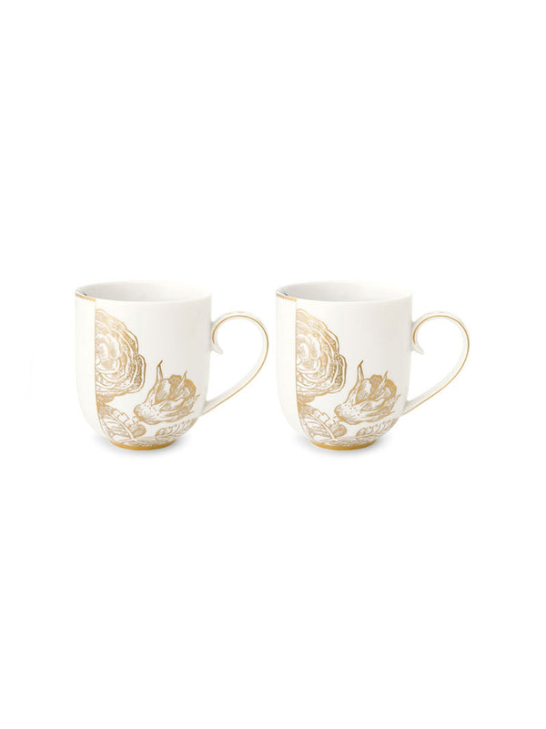 Royal White Gold Mugs-L (Set of 2)