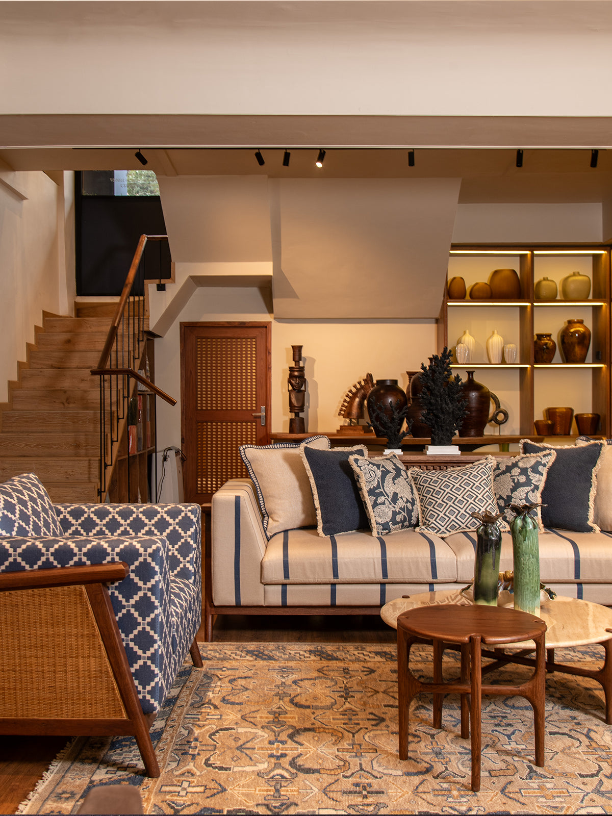 Stone Stripes (Indigo)