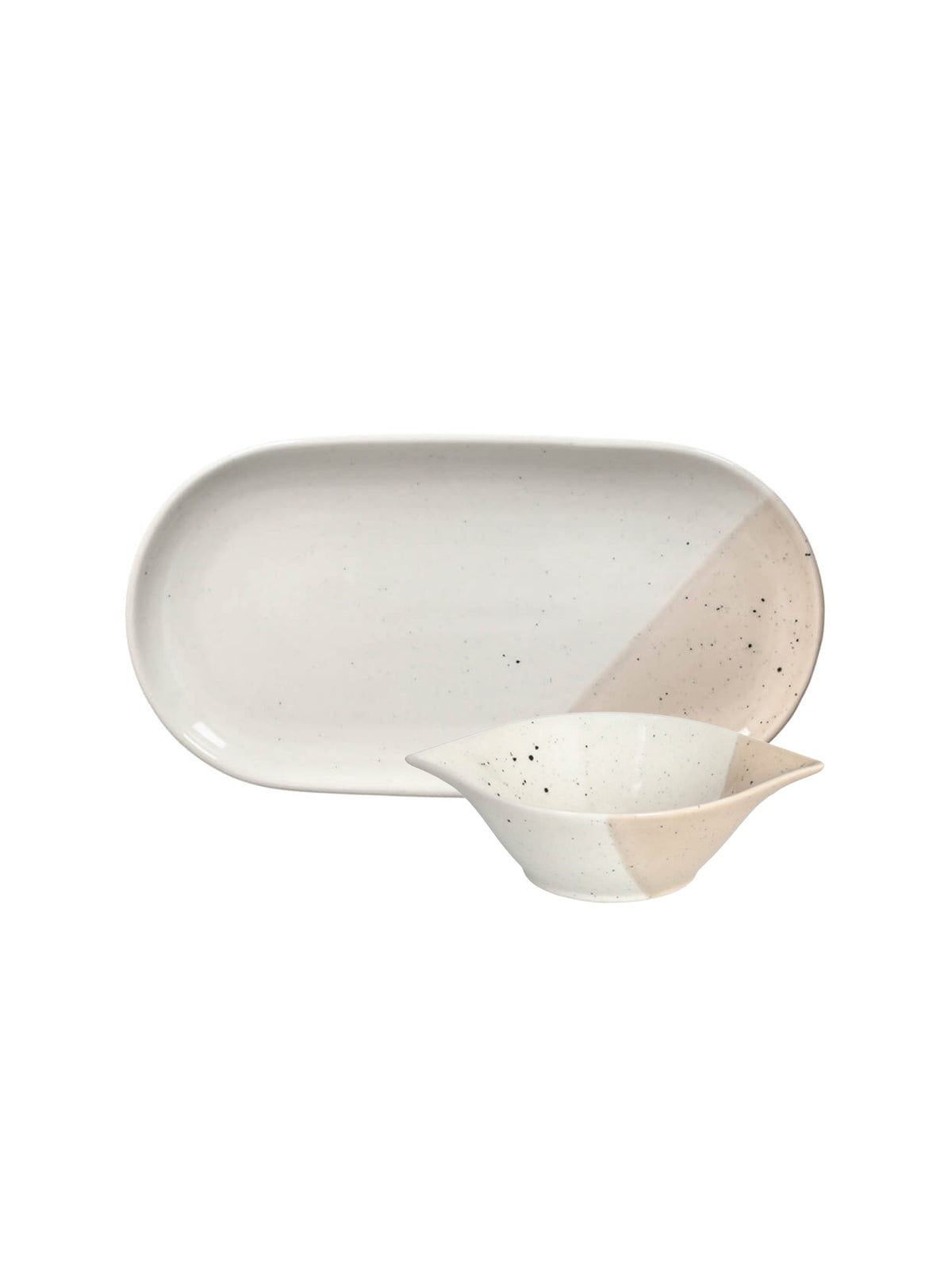 Pepa Big Bowl & Tray Set (Almond)