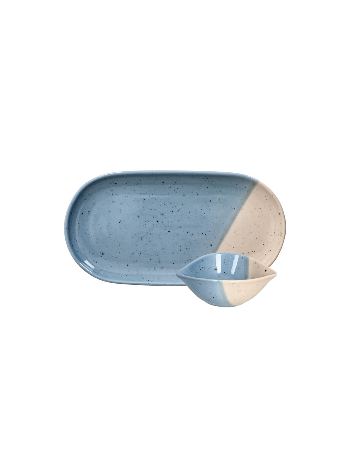 Pepa Small Bowl & Tray Set (Aqua)