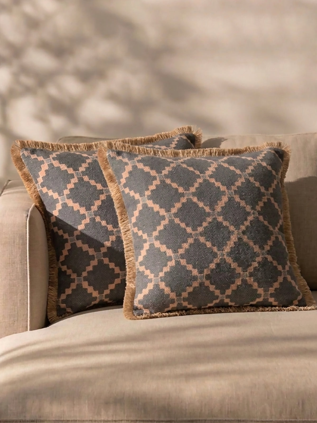 Stone Steps Cushion Cover (Onyx)