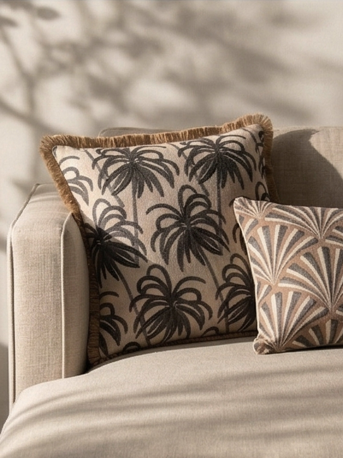 Palm Bay Onyx Cushion Cover