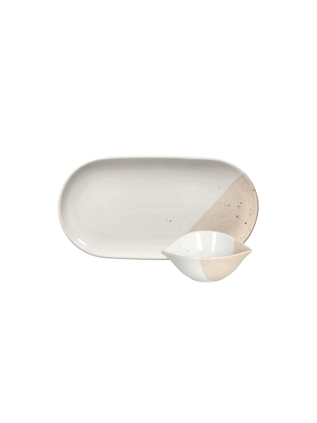 Pepa Small Bowl & Tray Set (Almond)