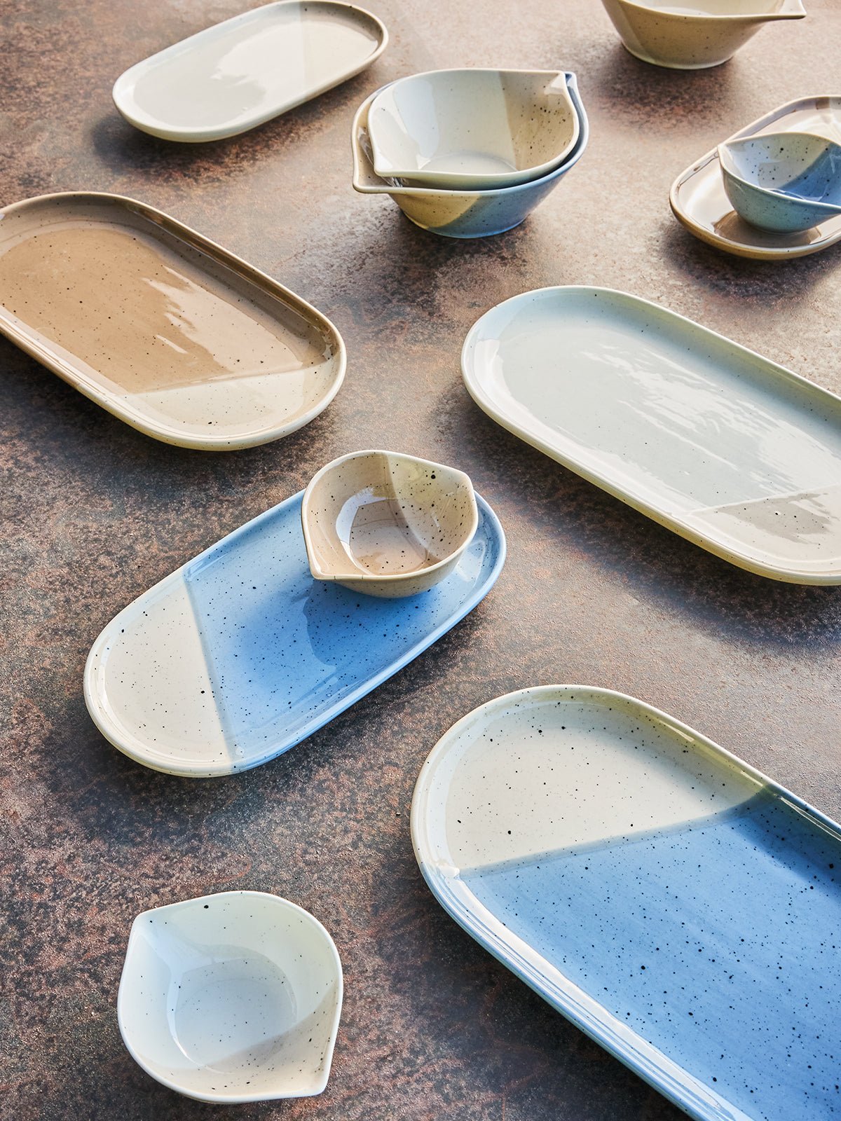 Pepa Big Bowl & Tray Set (Almond)