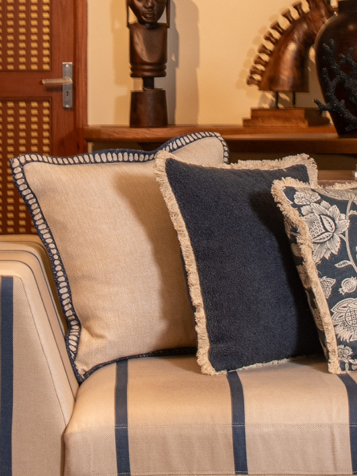 Twill Indigo Cushion Cover