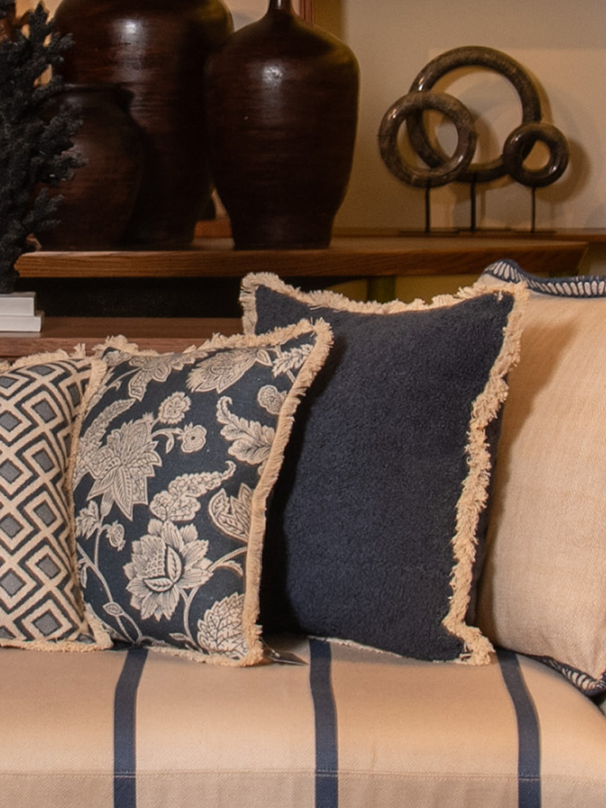 Grove Indigo Cushion Cover