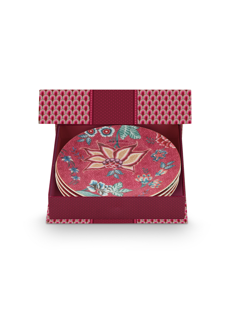 Flower Festival Pink Side Plate Box (Set of 4)