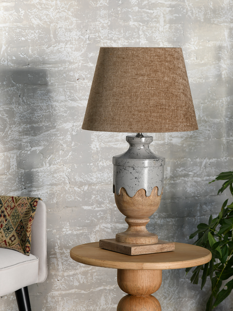 Cronus Wooden Lamp (Grey)