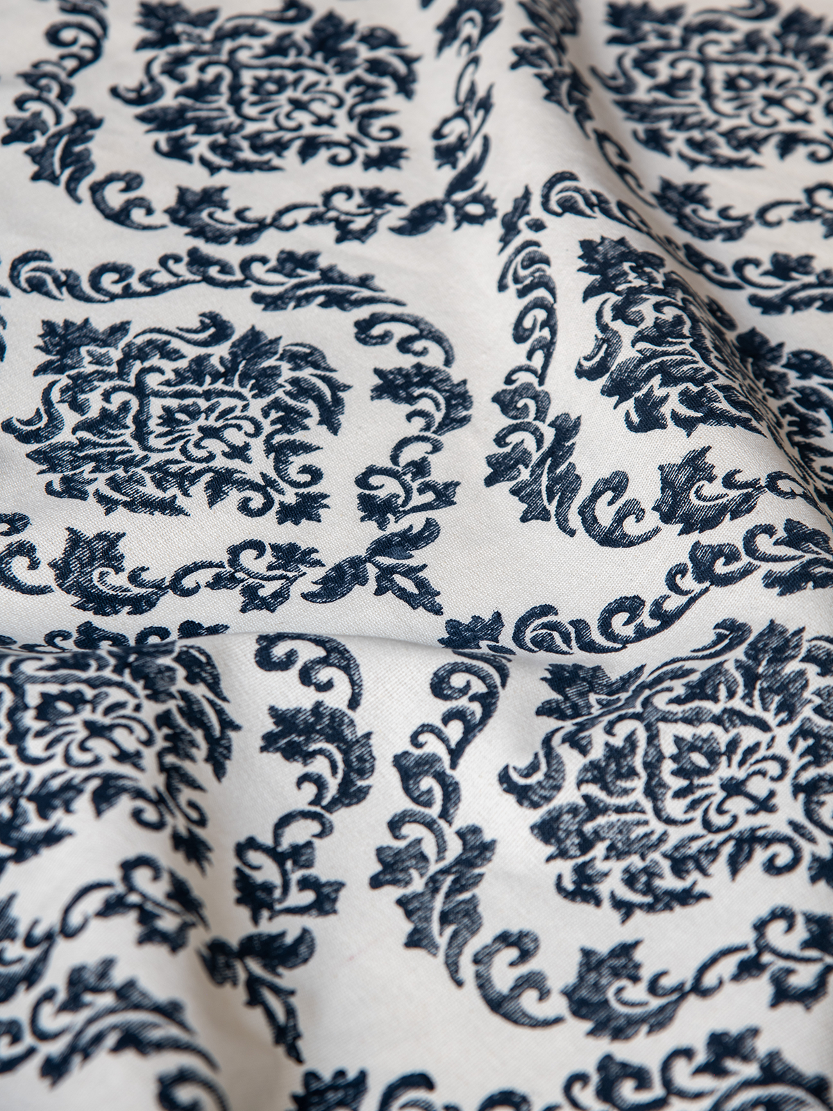 Midnight Damask (Indigo) - Sample