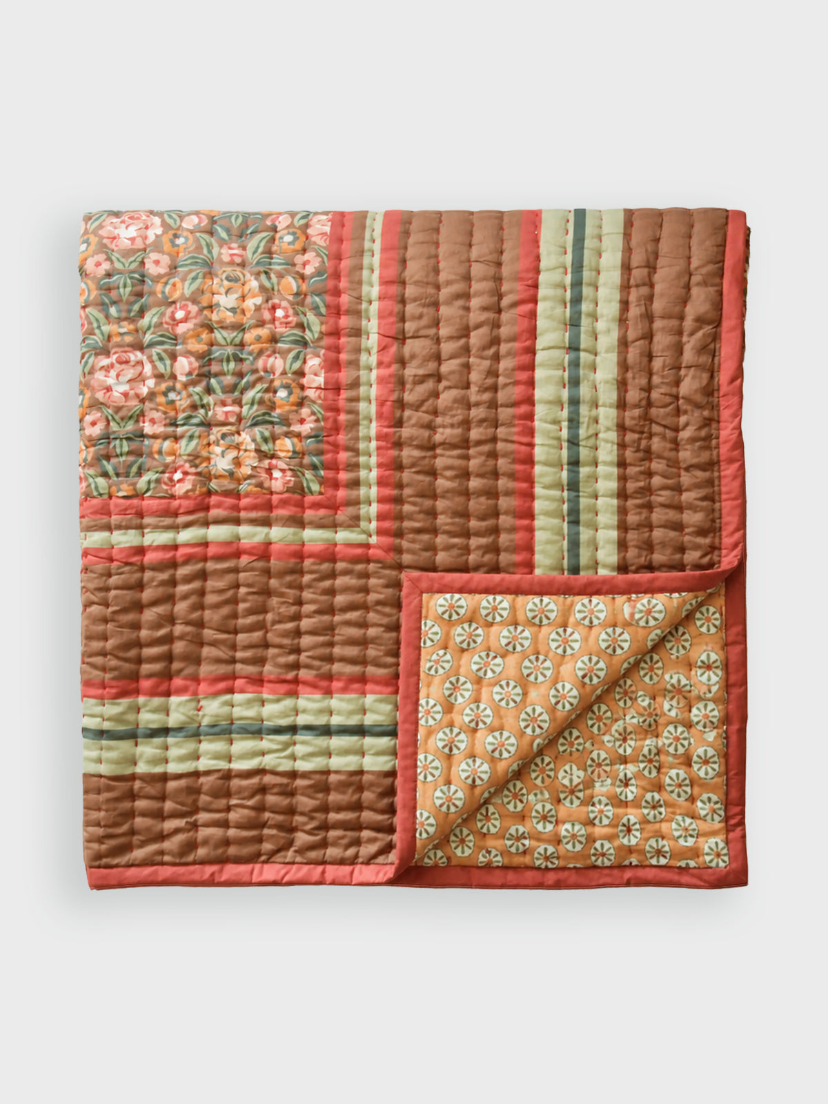 Jungle Bouquet Quilt (Mocha)