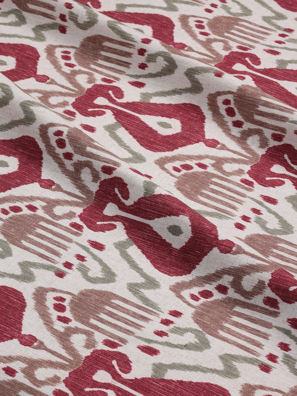 Borneo Ikat (Merlot - Eggshell)