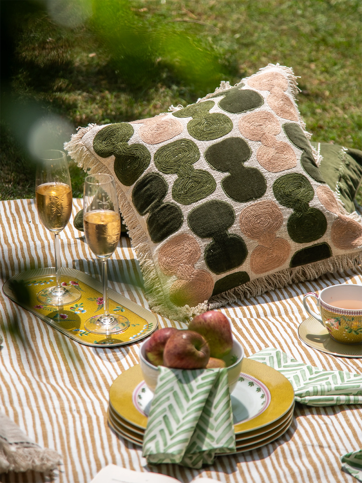 Canyon Knots Cushion Cover (Moss)