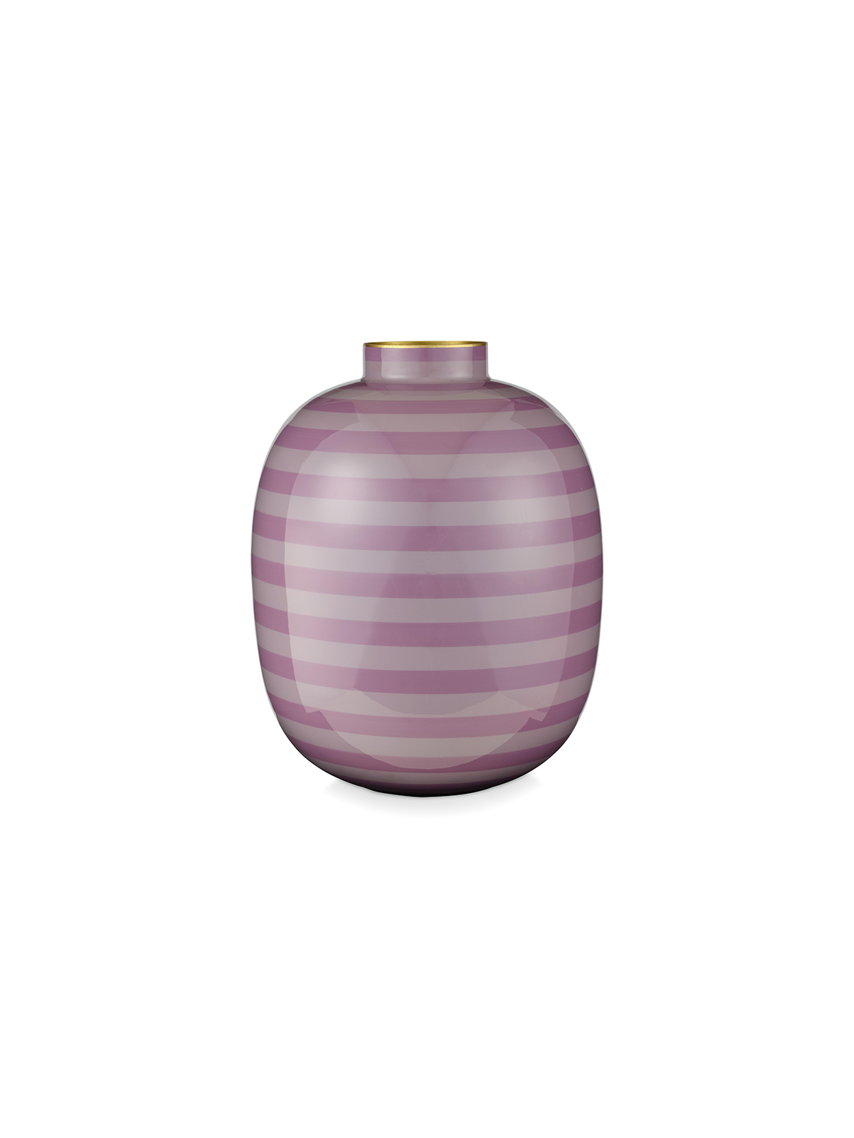 Striped Metal Vase (Lilac)