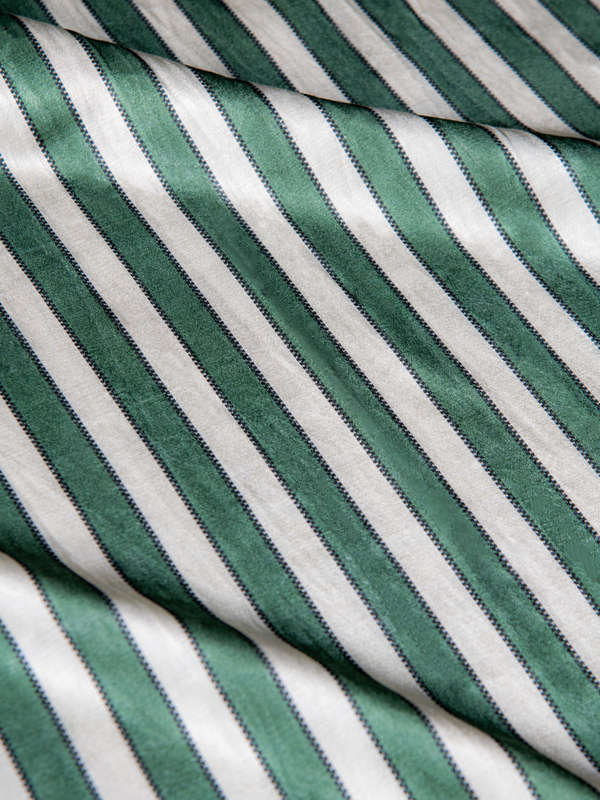 Mashru Stripes (Moss)  - Sample