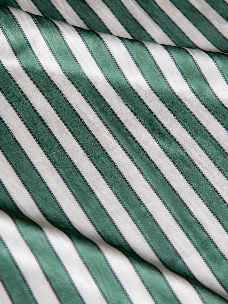 Mashru Stripes (Moss)  - Sample